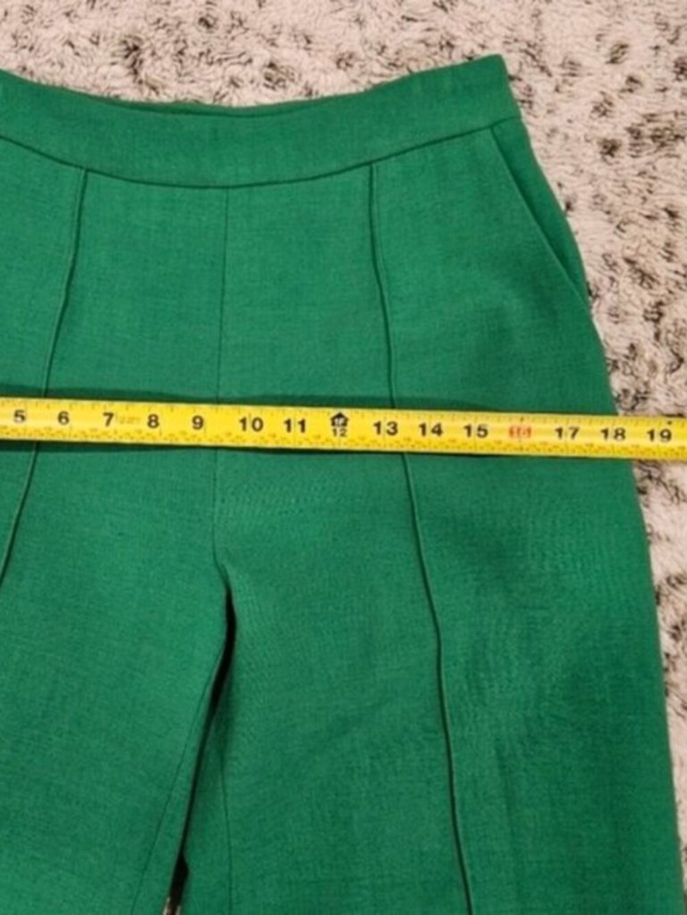 Lisa Perry Barneys New York SZ 4 Inspired 60's Kelly Green Festive Wide Leg Pant - Picture 10 of 14
